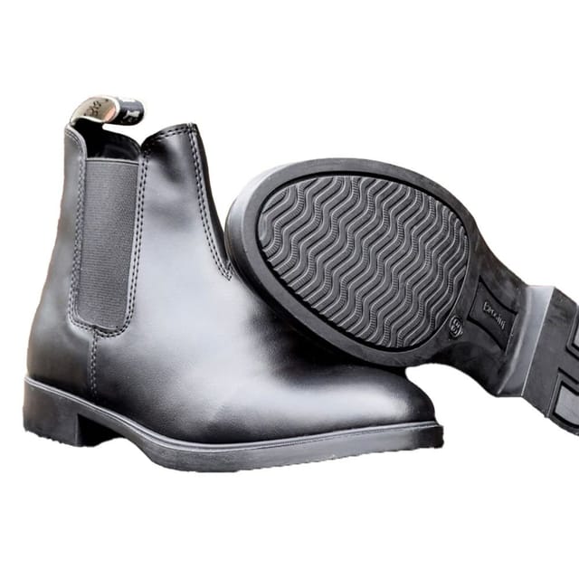 Brogini Brogini Men's Boxwell Synthetic Leather Easy-Care Jodhpur Boots in Black - 3