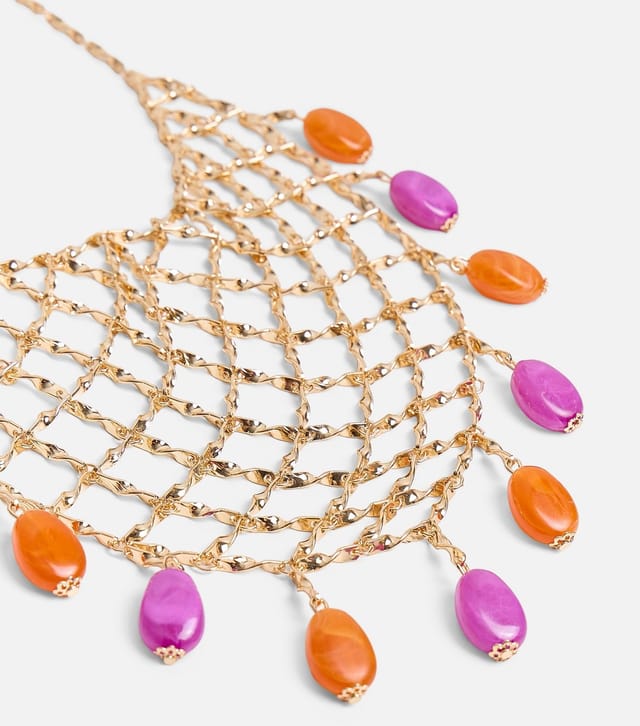 Public Desire Gold Tone Beaded Chainmail Necklace Public Desire New Look - 3