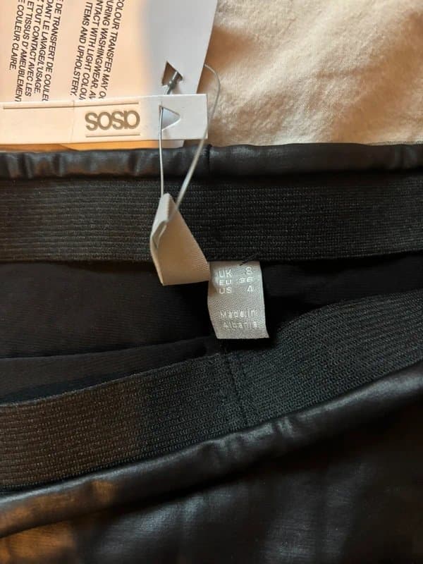 ASOS Leather Black Skirt