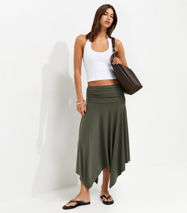 New Look Women's White Cotton Rich Scoop Halter Neck Top New Look - 3