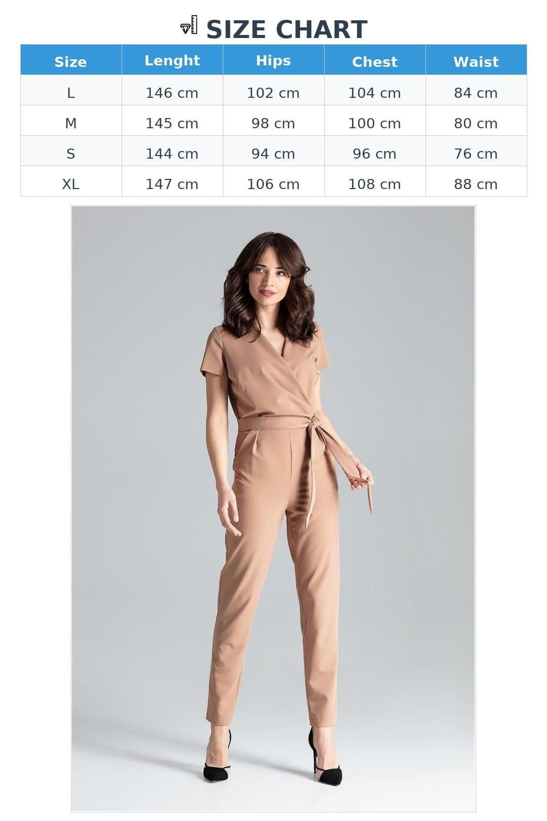 Love Lace Love Lace Women's Draped Waist Short Sleeve Jumpsuit in Brown - 4