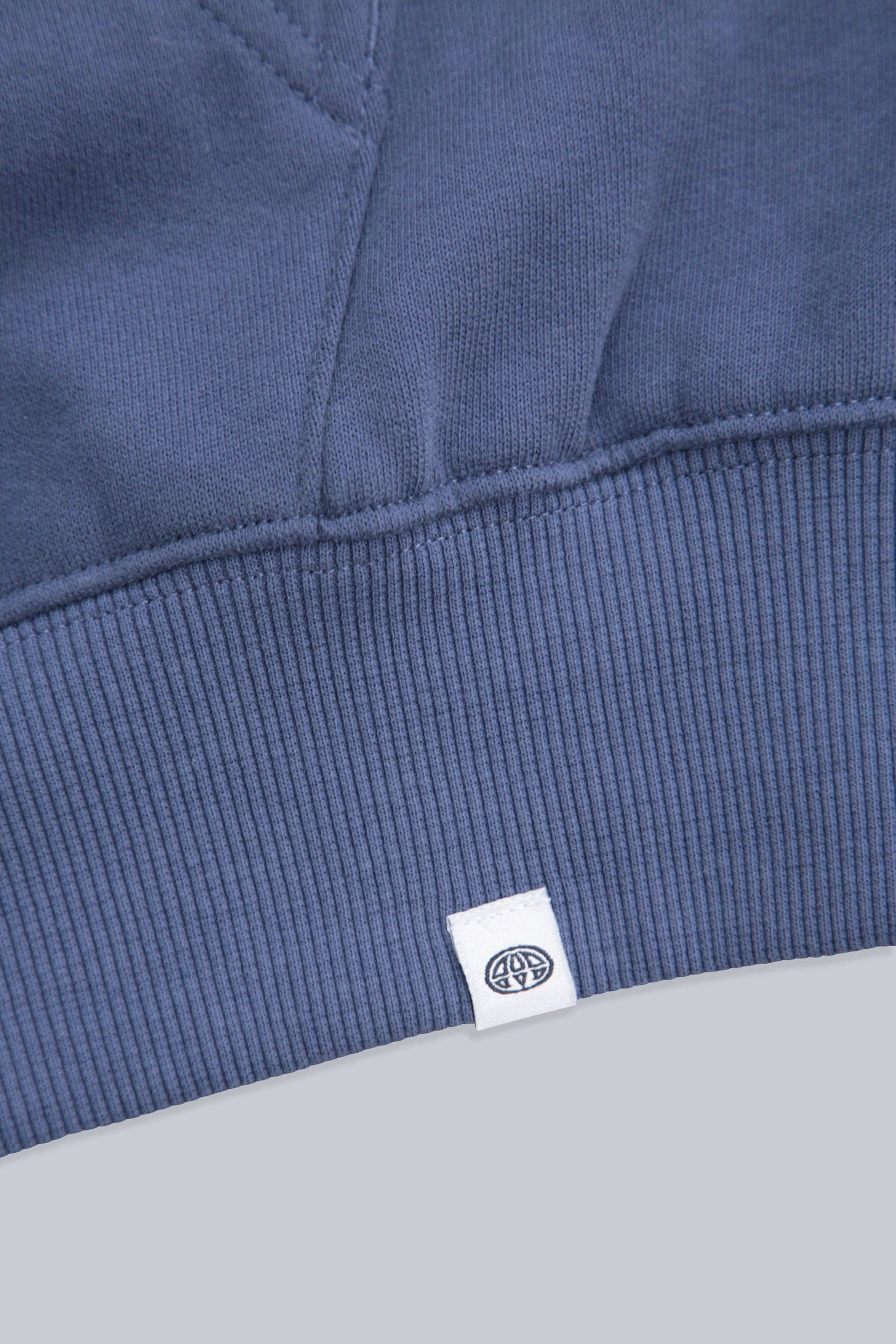 Animal Animal Women's 'Maya' Cornwall Print Warm Lightweight Comfortable Zip Through Hoodie in Blue - 4