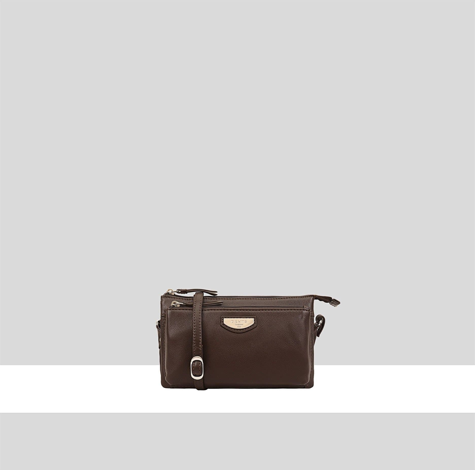 Dents Dents Women's Anaya Leather Cross Body Bag in Chocolate