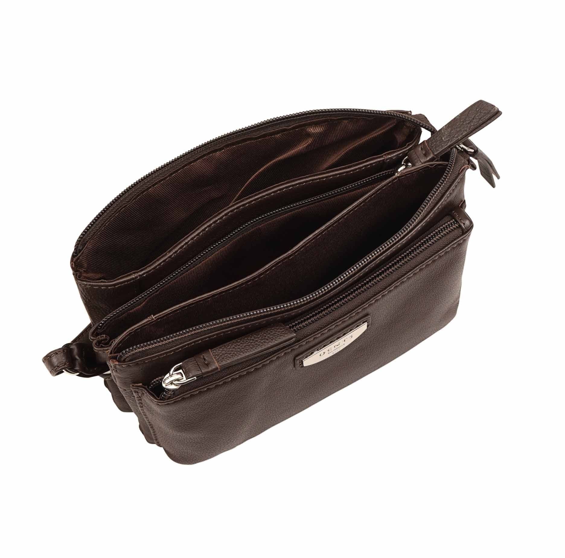 Dents Dents Women's Anaya Leather Cross Body Bag in Chocolate - 4
