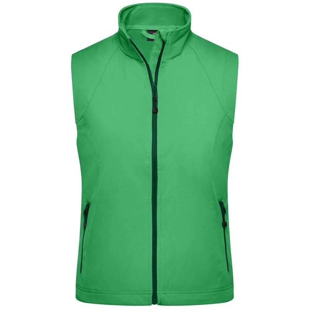 James and Nicholson James and Nicholson Women's Softshell Gilet in Green