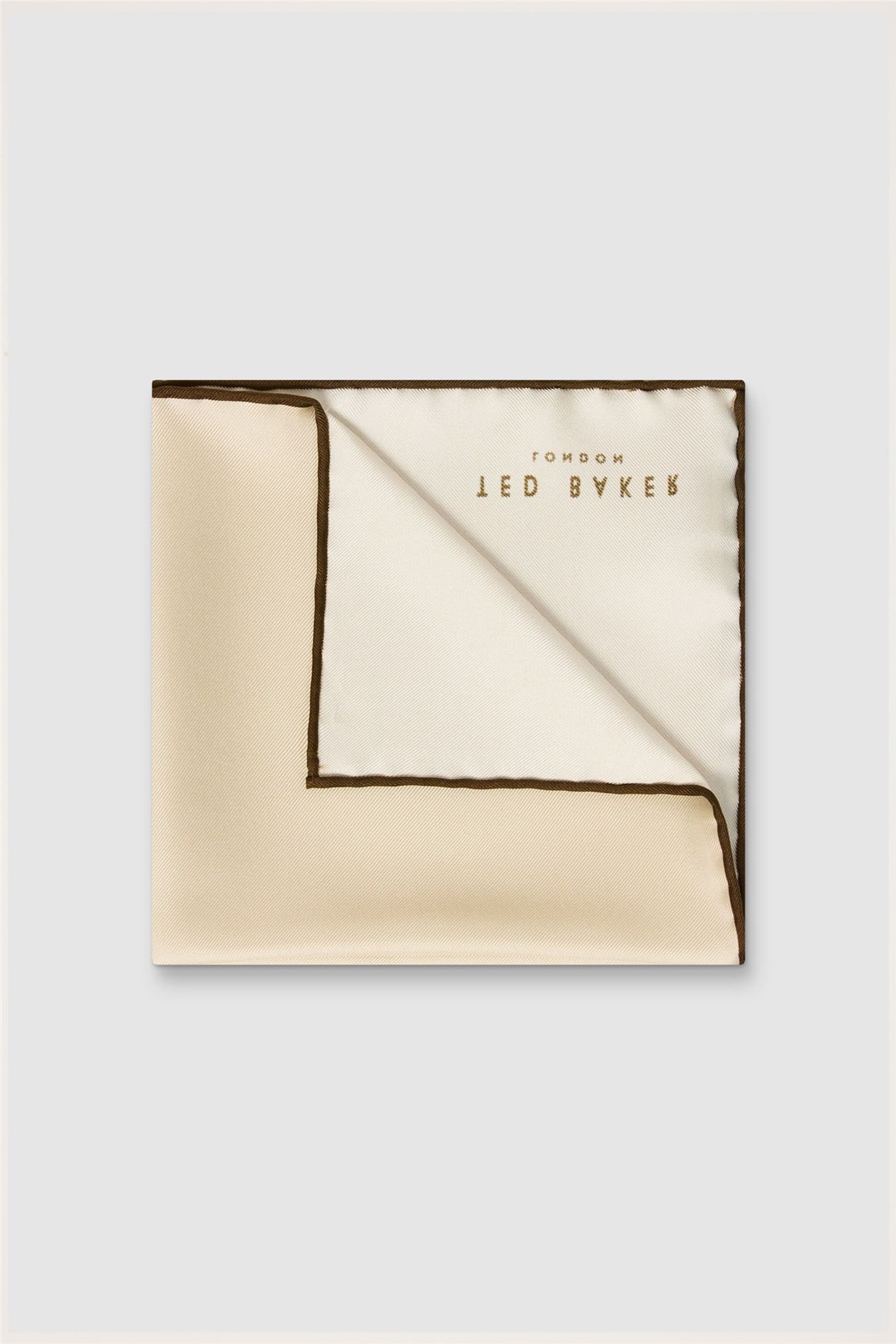 Ted Baker Ted Baker Men's Plain Pocket Square in Ecru