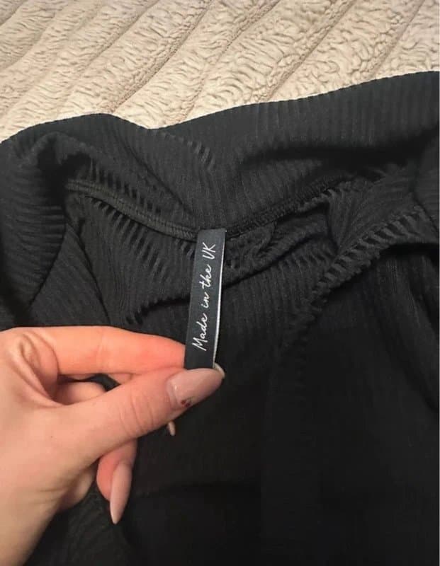 AsYou Black collared Henley top