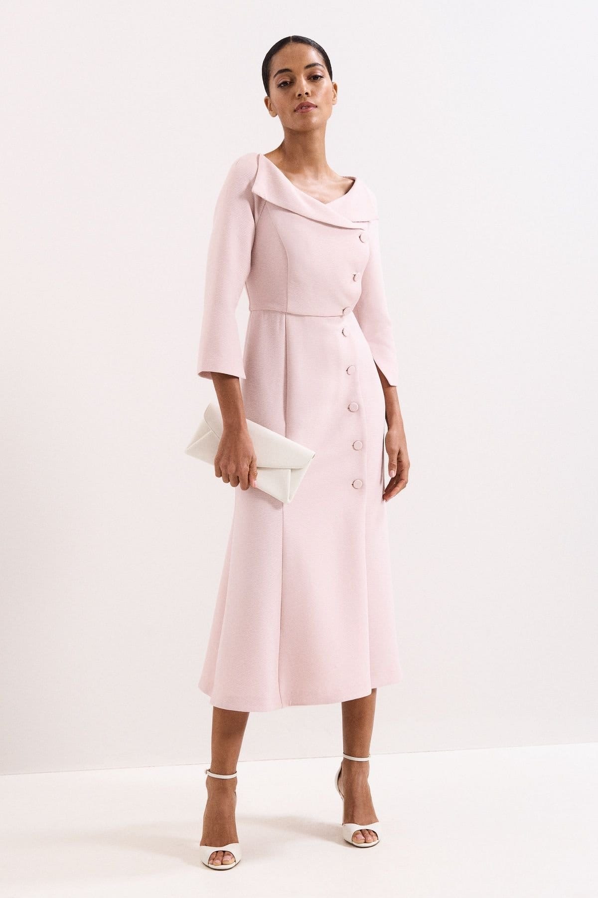 Phase Eight Pale Pink Petite Midi Dress