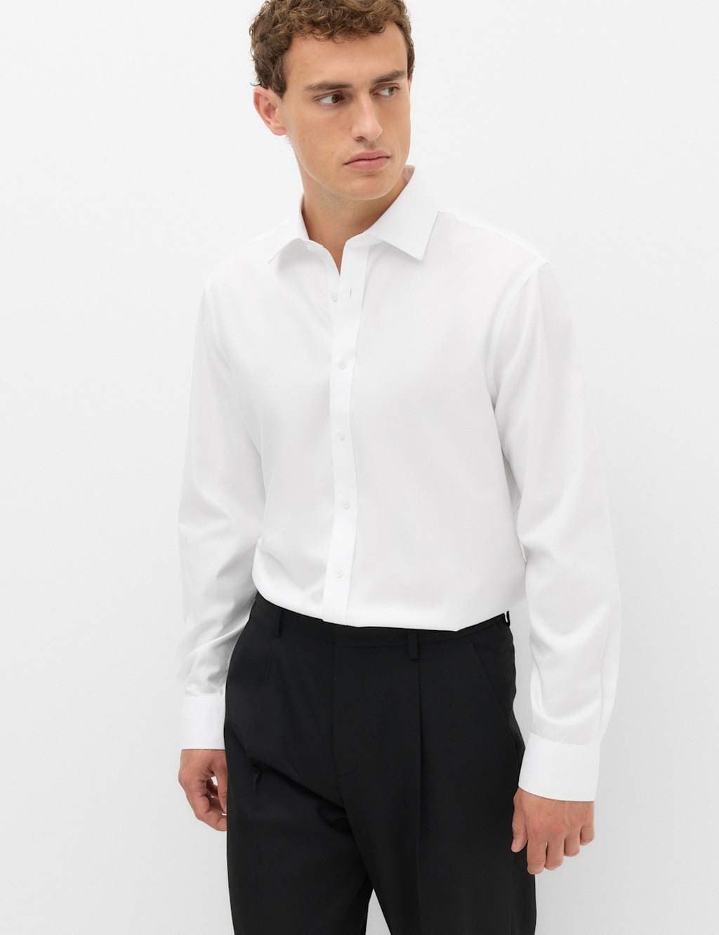 Marks & Spencer M&S Slim Fit Ultimate Non Iron Cotton Shirt White