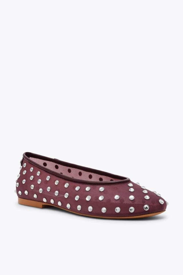 Steve Madden STEVE MADDEN Women's 'Viv Ballet Flat Red' Fabric Flats in Red - 2