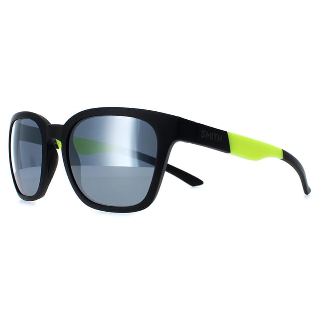 Smith Smith Men's Square Matte Black Yellow Chromapop Silver Mirror Founder Slim - 2