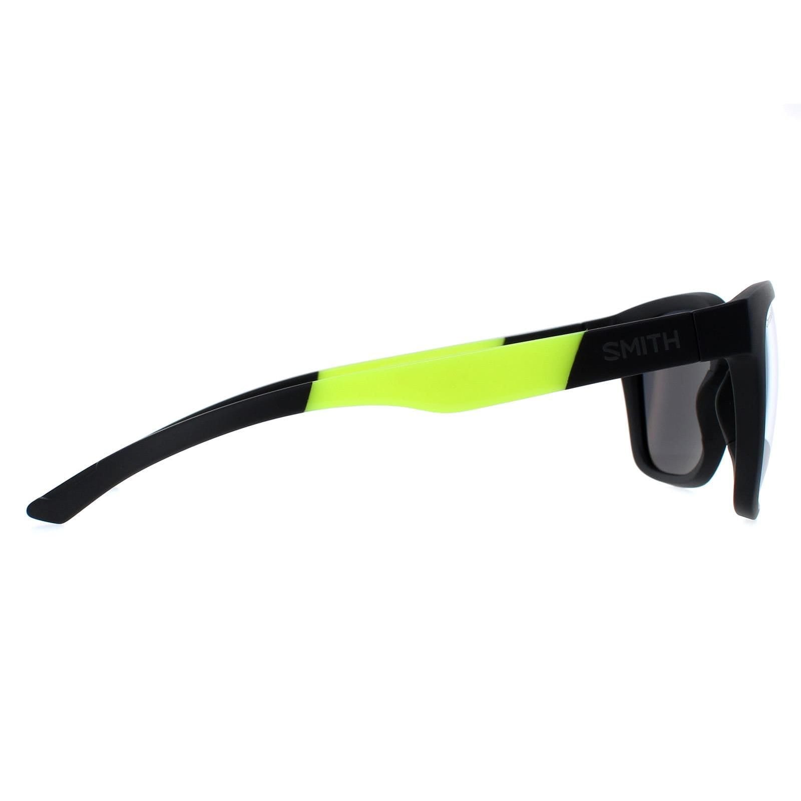 Smith Smith Men's Square Matte Black Yellow Chromapop Silver Mirror Founder Slim - 4