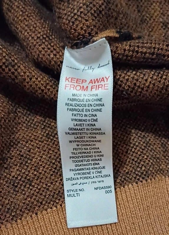 Never Fully Dressed Never Fully Dressed Multicolour Oversized Jumper - size M (14/16/18)