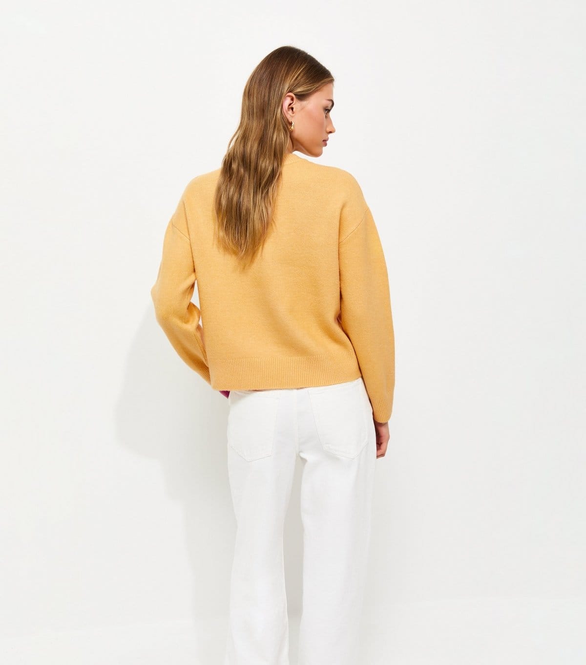 New Look Women's Yellow Midweight Crew Neck Jumper New Look - 4