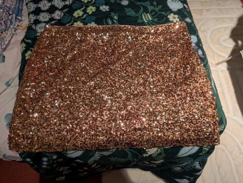 ASOS Design ASOS Design gold sequin skirt, size 24 - 1