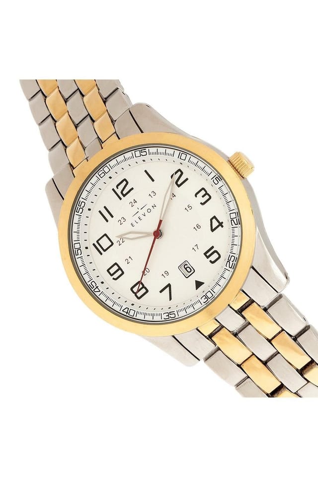 Elevon Elevon Men's Garrison Bracelet Watch with Date in Gold - 3