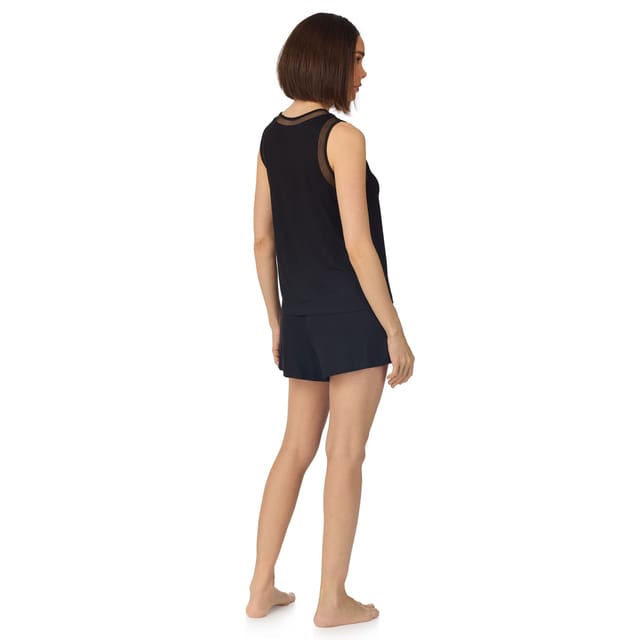 DKNY DKNY Women's Sleeveless crew tank & short boxer pyjama set in black - 2