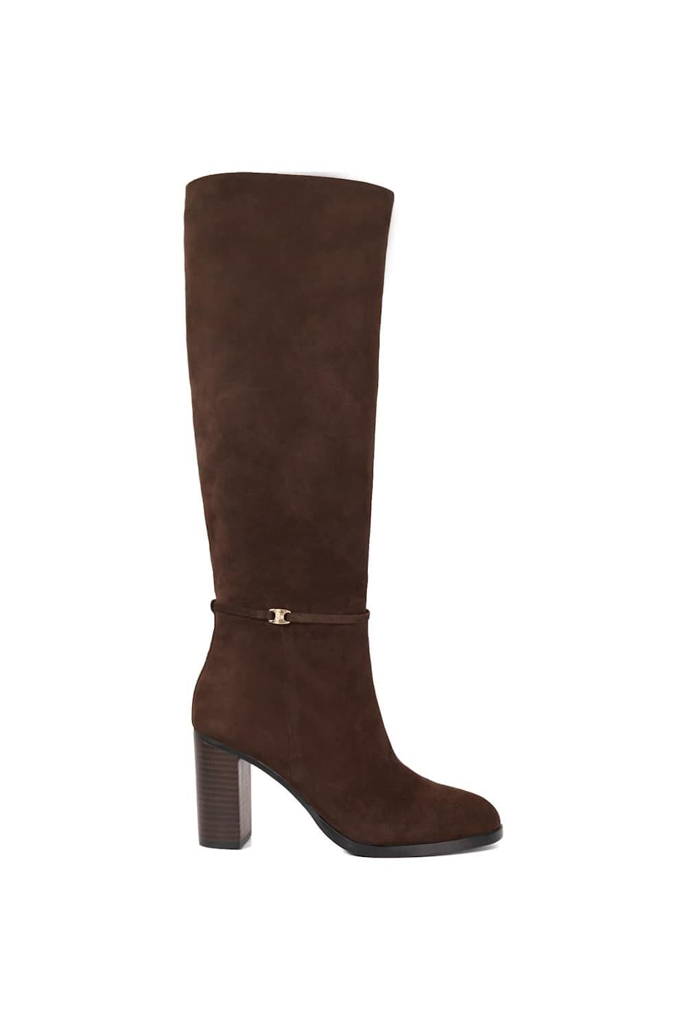 Dune London Dune London Women's 'Starlling' Suede Knee High Boots in Brown