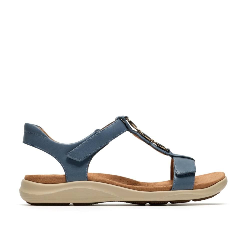 Clarks Clarks Women's Kitly Gem Denim Blue Leather Flat Sandals