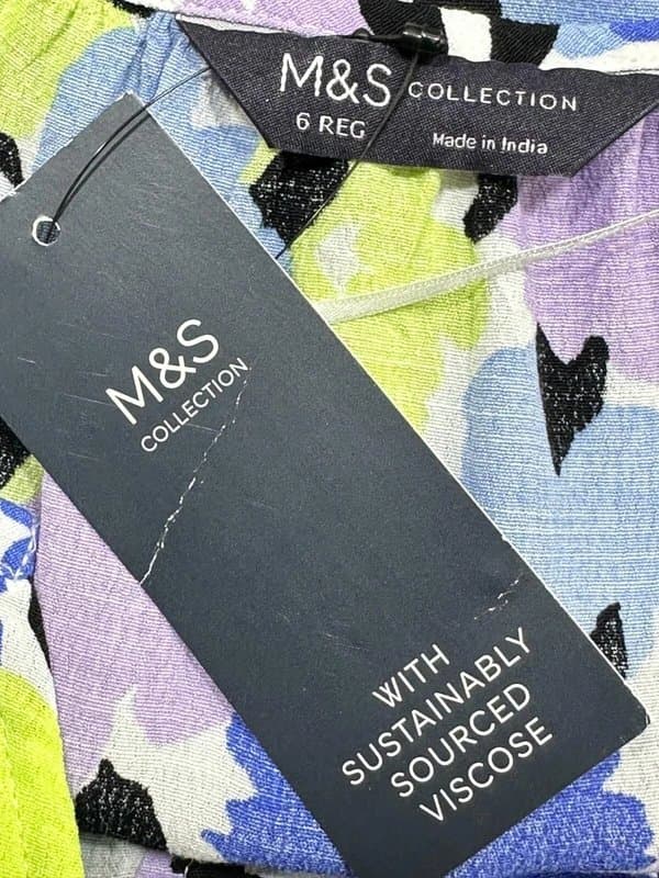 Marks & Spencer M&S Collection Shirt Size Small 6-8 Floral Women's Top NEW EU36 RRP £29.50