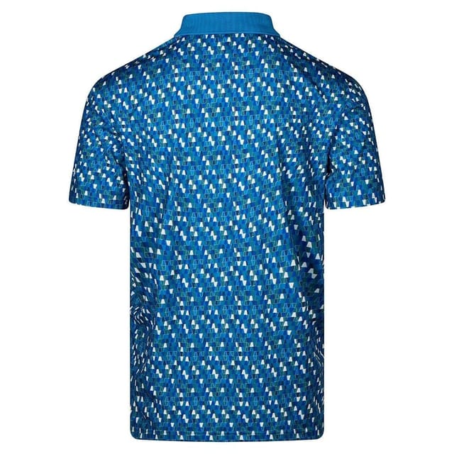 Ted Baker Ted Baker Men's Allcot Geo Print Golf Polo Shirt in Turquoise - 2