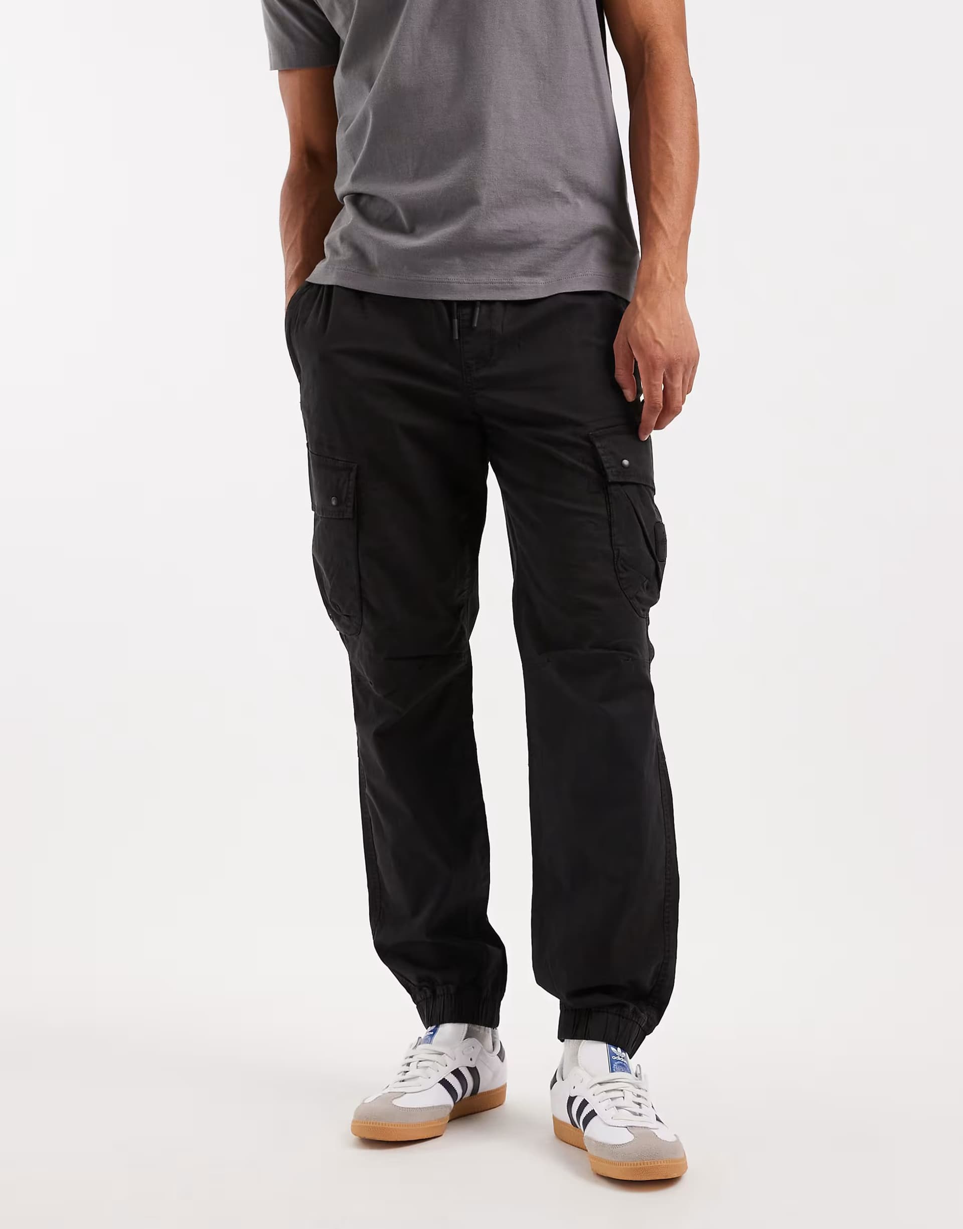 ASOS River Island regular fit cargo in black
