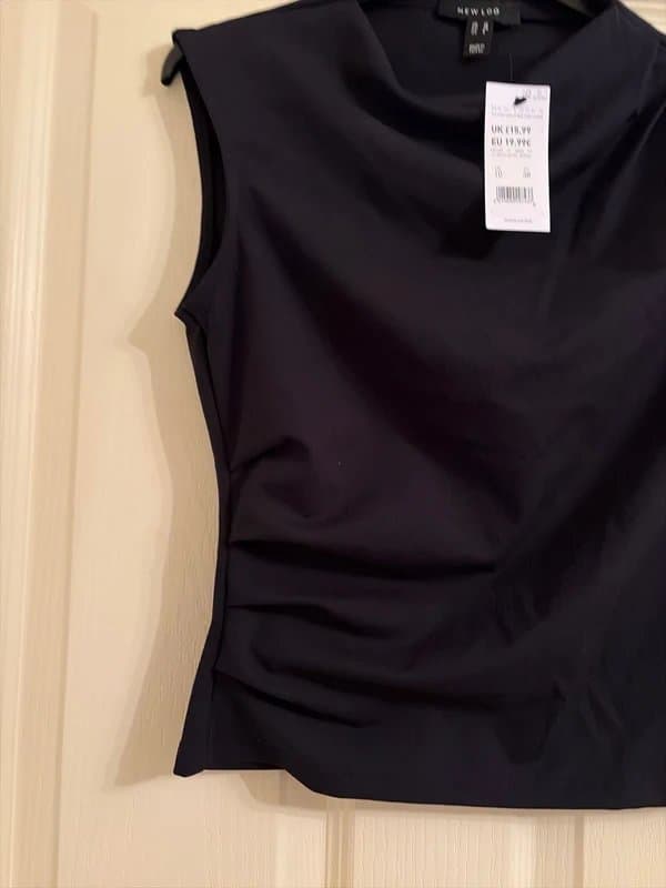 New Look New Look High Neck Ruched Side Vest