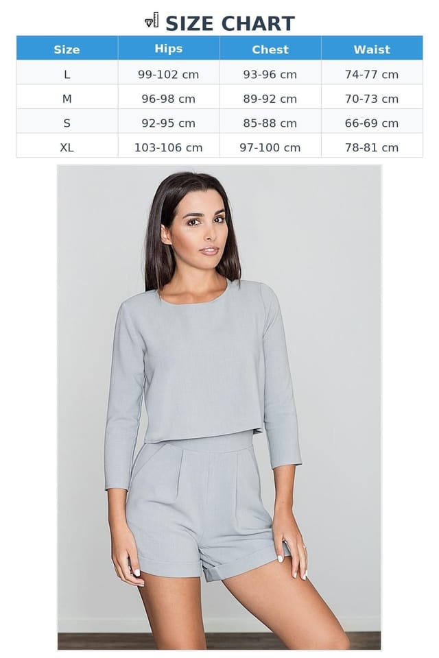 Love Lace Love Lace Women's Two Piece Back Split Skirt Shorts Suit in Grey - 3