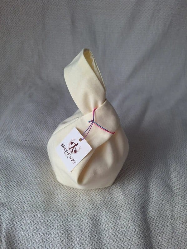 Seals of Kent Seals of Kent Cream Cotton and Satin lined Japanese knot bag - 1