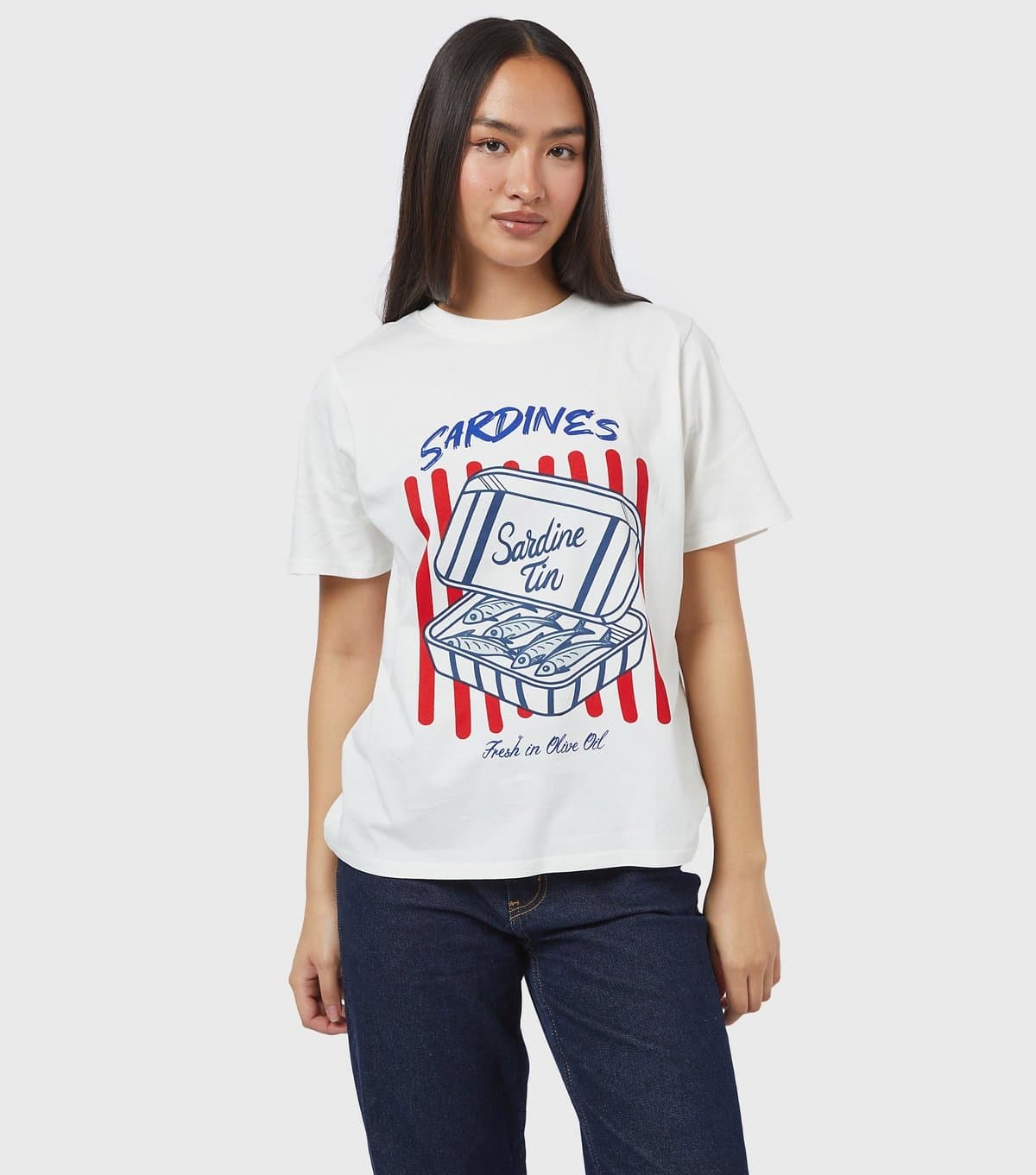 Custard Women's Sardines Tin T-Shirt Custard New Look