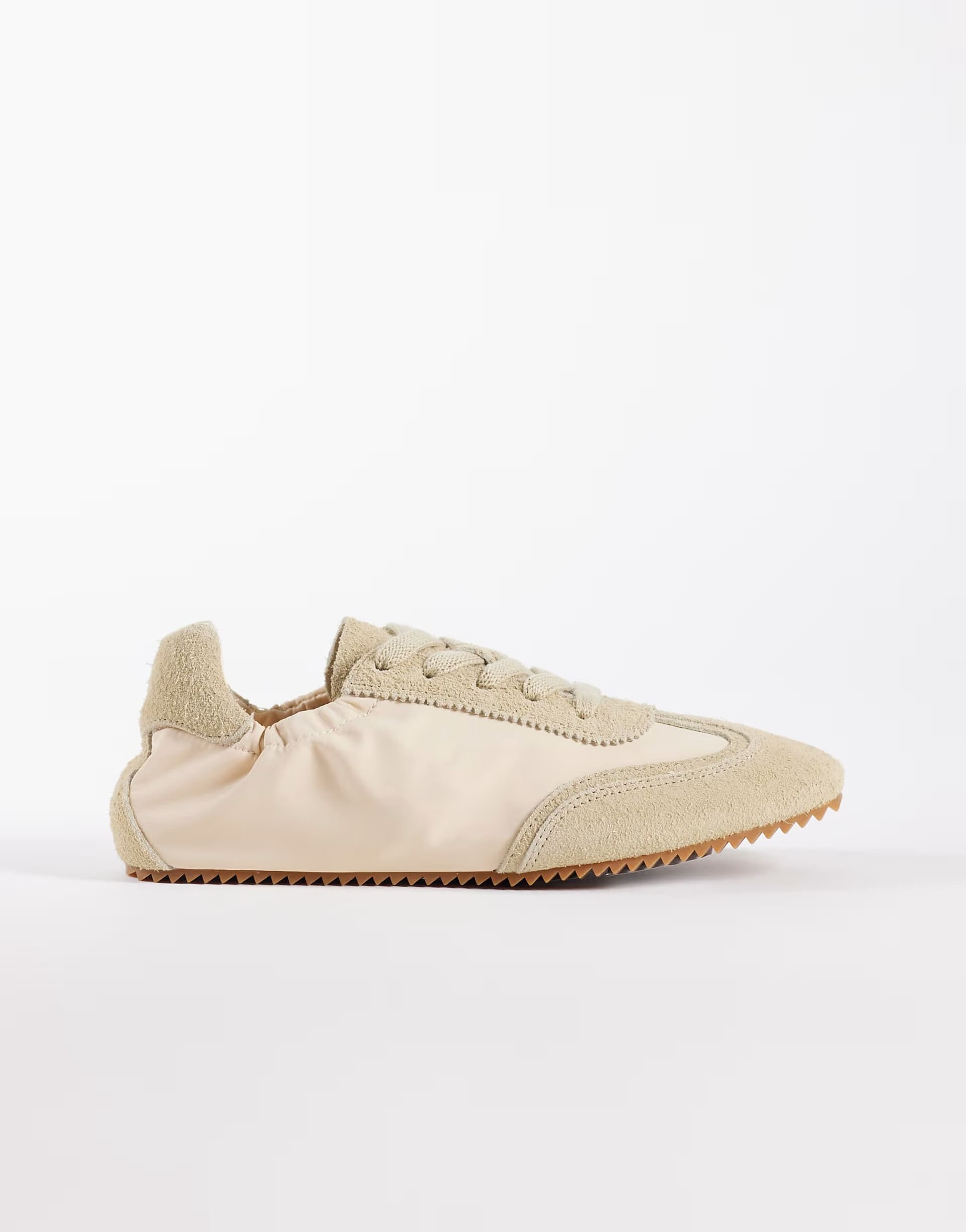ASOS ARKET suede trainer in light beige