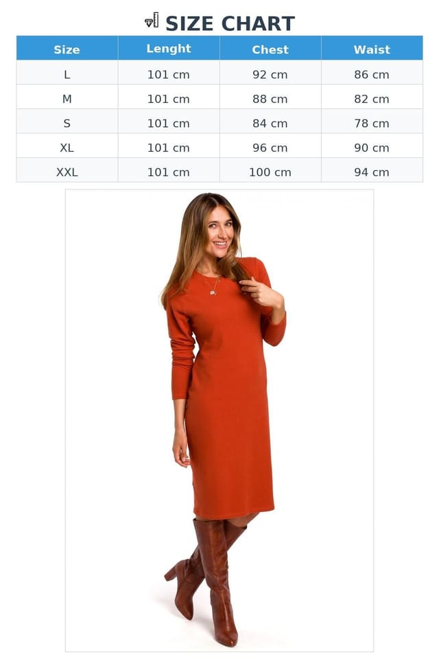 Love Lace Love Lace Women's Everyday Cotton Knit Midi Daydress in Burnt Orange - 3