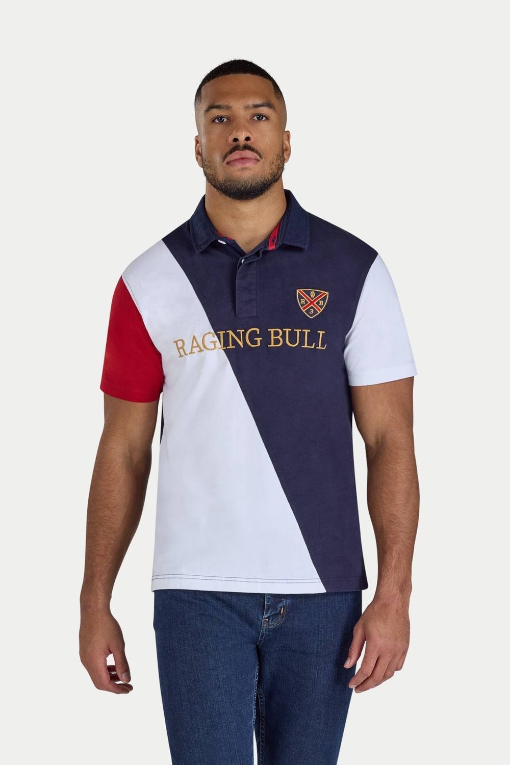 raging bull Raging Bull Men's Diagonal Panel Rugby - 3