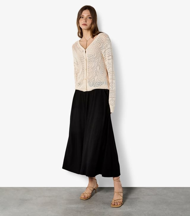 Apricot Women's Stone Chevron Open Knit Cardigan Apricot New Look - 3