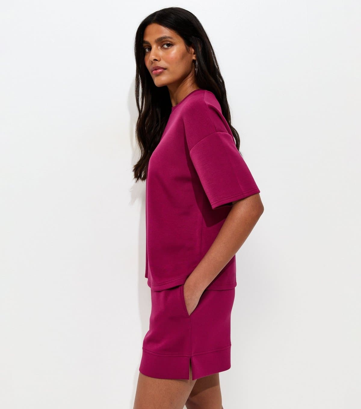 New Look Women's Premium Light Burgundy Jersey Shorts New Look
