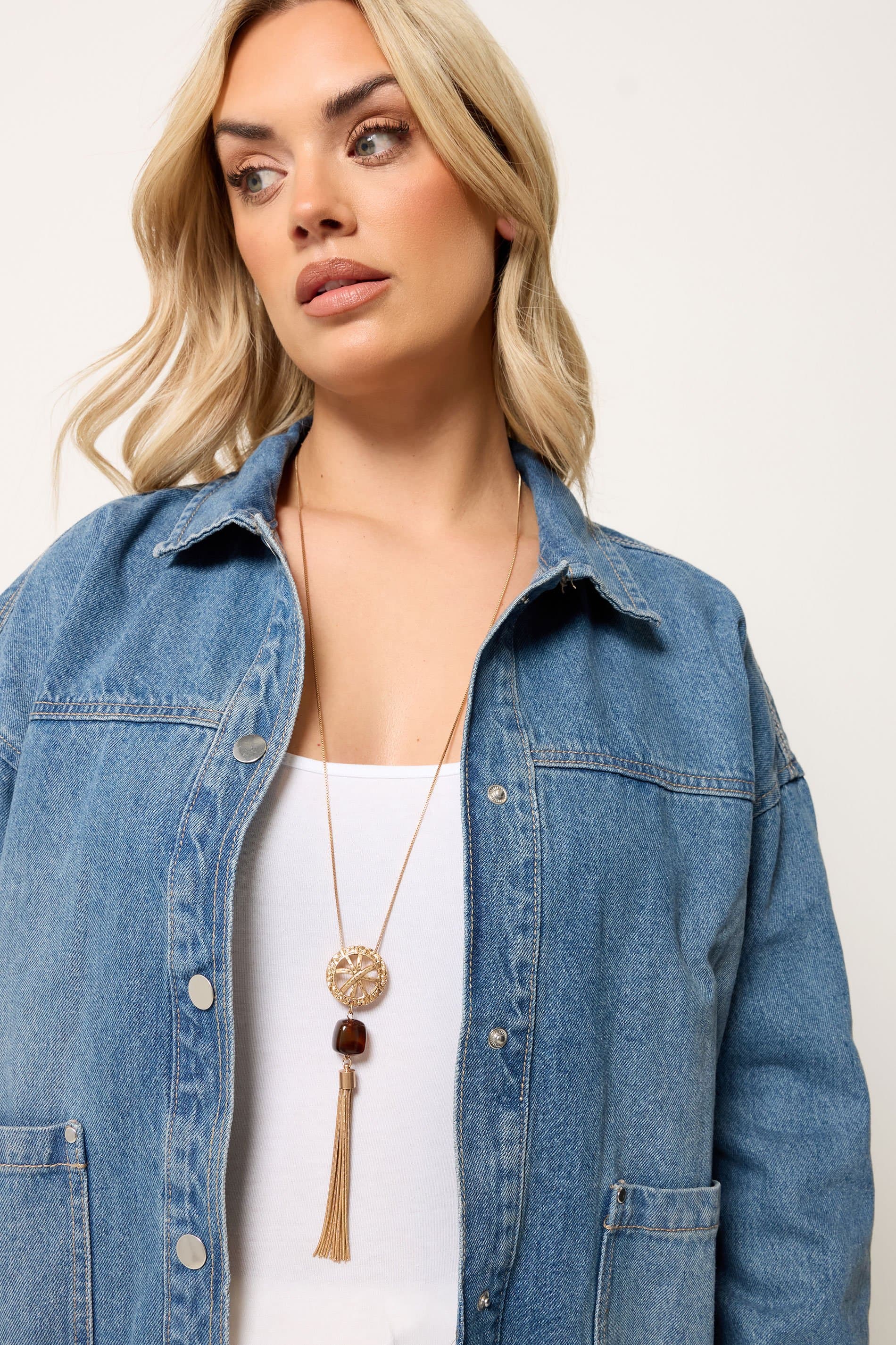 Yours Gold Tone Long Tassel Necklace
