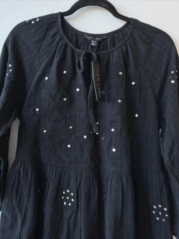 New Look New look - mirror smock  dress - size 10 - black
