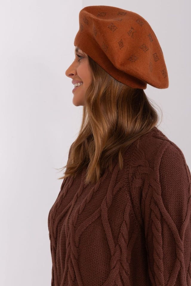 Love Lace Love Lace Women's Classic Wool Beret Hat Soft Cozy Fit Everyday Style For Daily Wear in Brown - 2