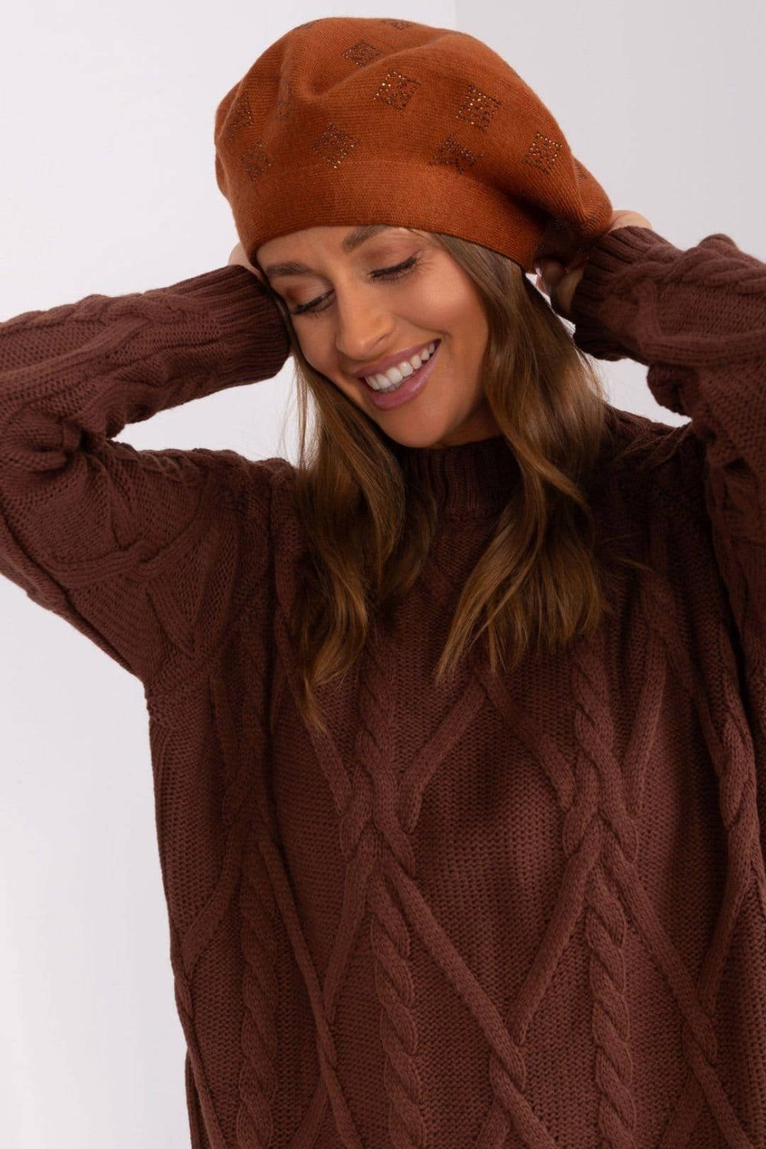 Love Lace Love Lace Women's Classic Wool Beret Hat Soft Cozy Fit Everyday Style For Daily Wear in Brown - 4