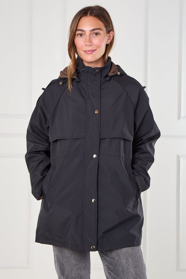 Love Sunshine Love Sunshine Women's Black & Chocolate Reversible Parka - 2