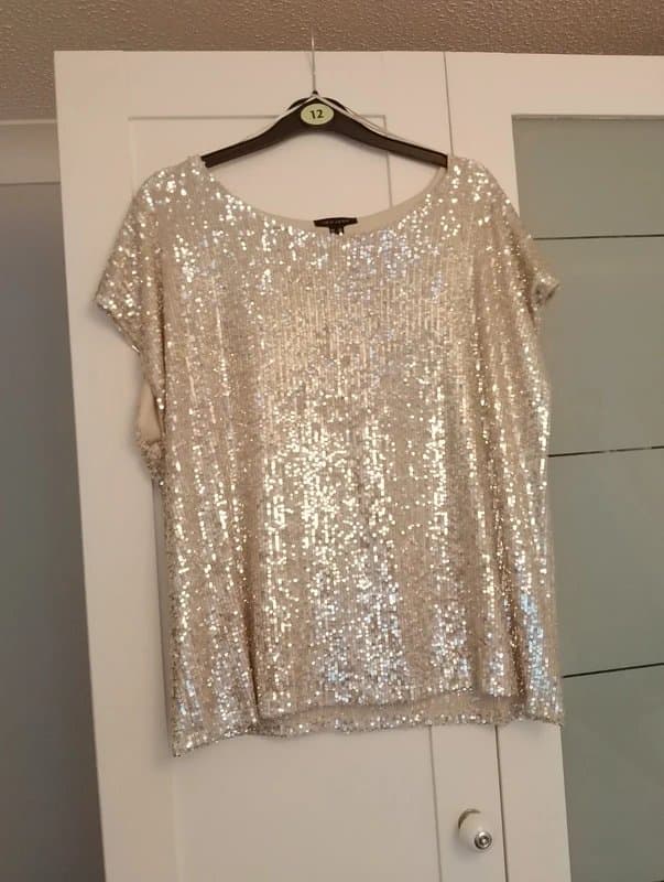 New Look New Look,  gold sequin top. size ten, but will fit bigger.