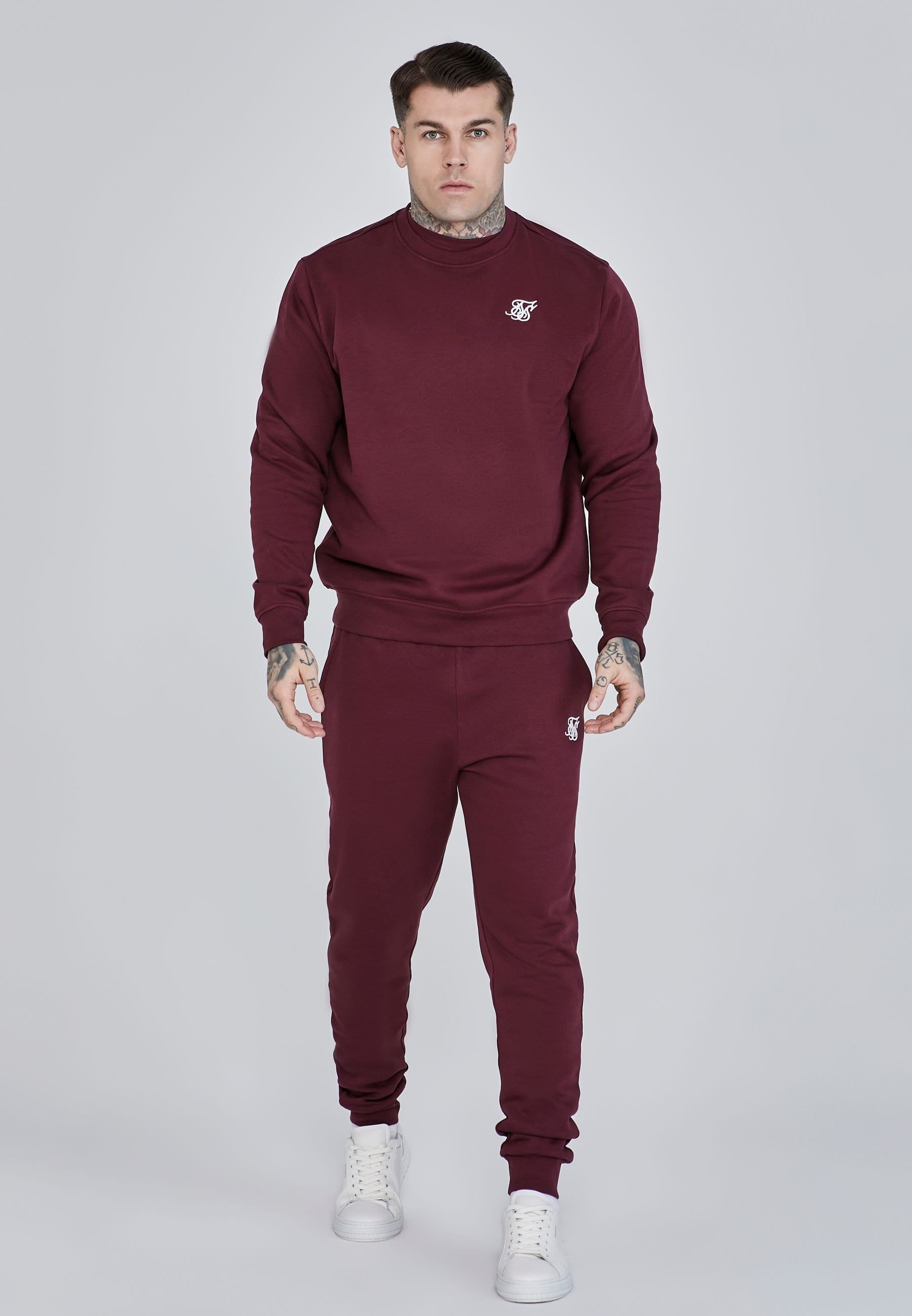 SikSilk SikSilk Men's Burgundy Essentials Sweater - 4