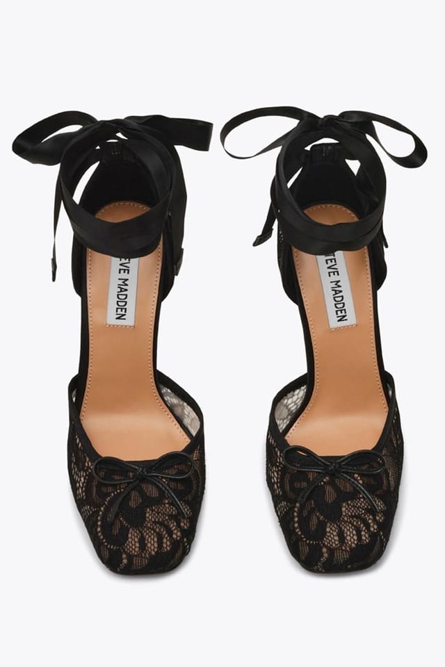 Steve Madden STEVE MADDEN Women's 'Larina Black Lace' Heels - 2