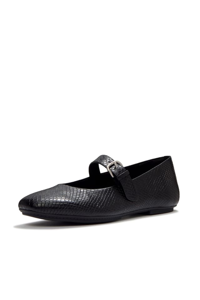 FitFlop FitFlop Women's Delicato Snake Mary Janes Black - 2