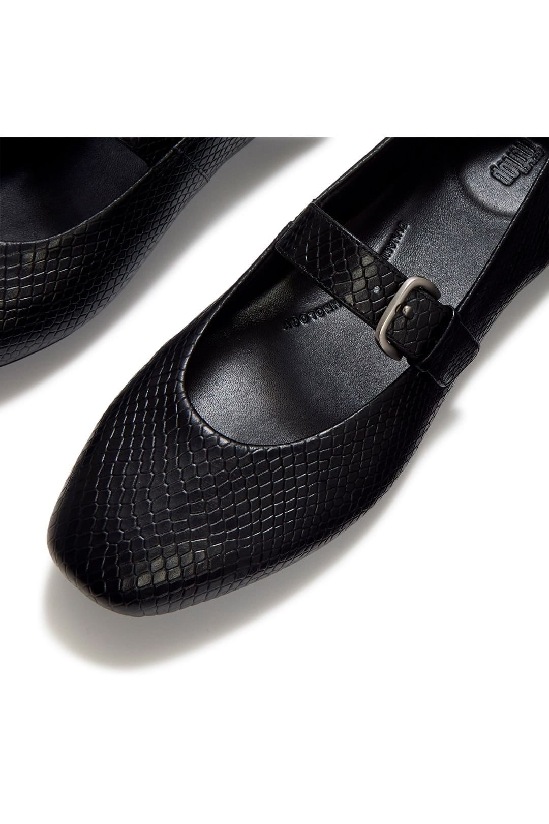 FitFlop FitFlop Women's Delicato Snake Mary Janes Black - 4
