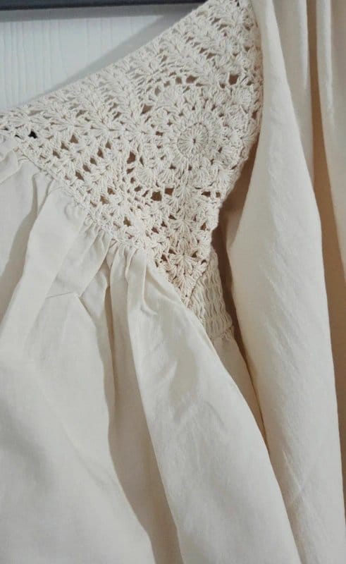 ASOS ASOS edition Cream Crochet Puff Sleeve Blouse - BNWOT - Size UK 4 (US 0) - 1
