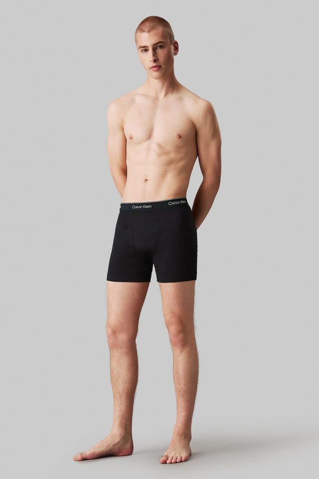 Calvin Klein Calvin Klein Men's Cotton Boxer Briefs 3 Pack - Black - 2