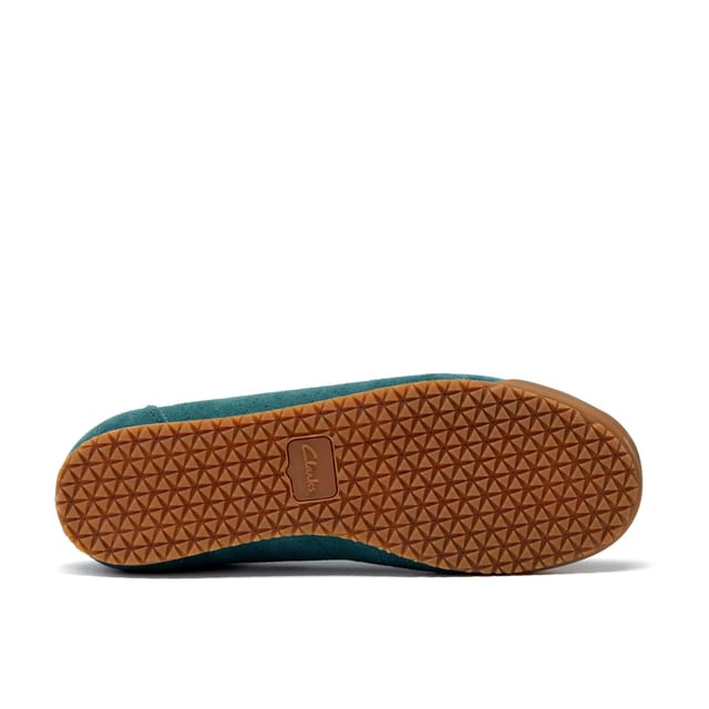 Clarks Clarks Women's Moritz Lo Teal Suede Trainers - 3