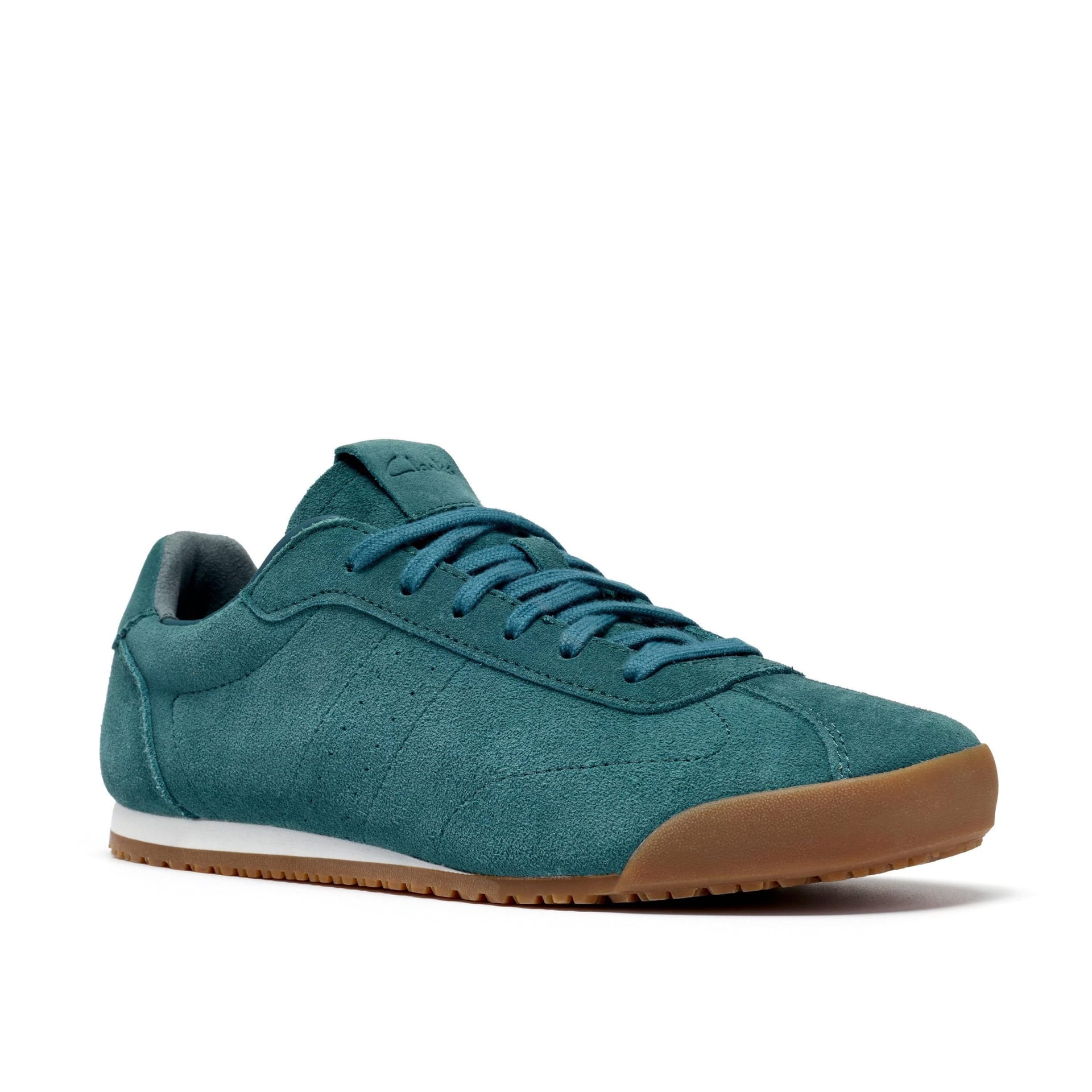 Clarks Clarks Women's Moritz Lo Teal Suede Trainers - 4