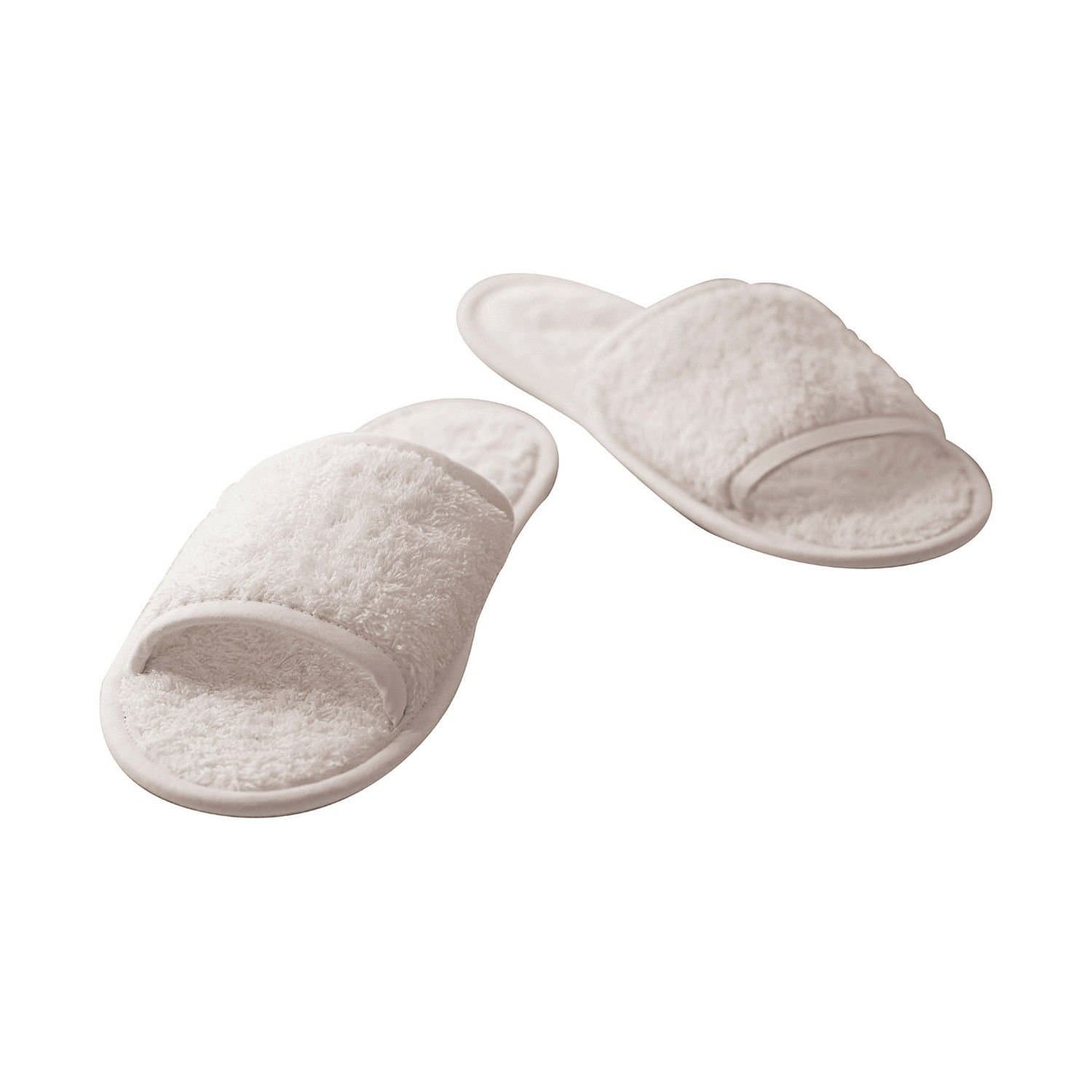 Towel City Towel City Men's Classic Terrycloth Slippers in White